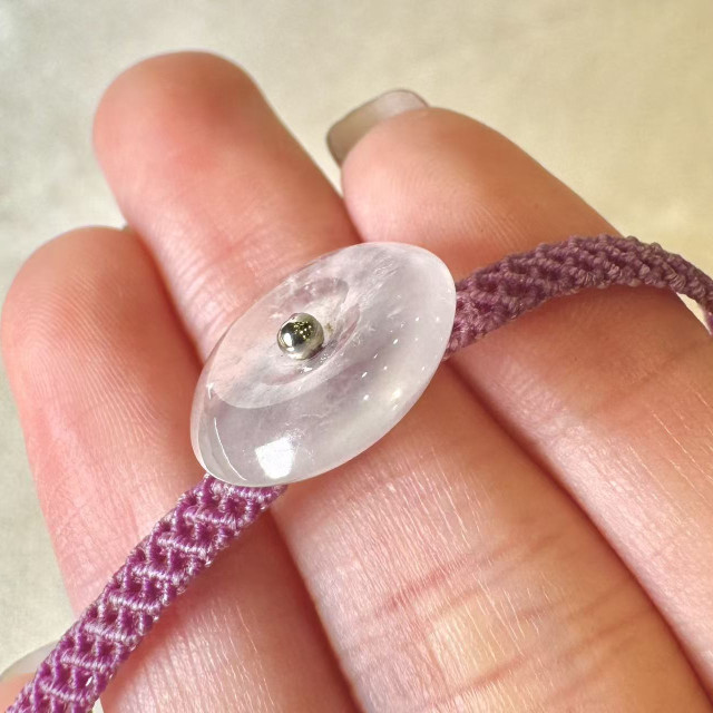 玻璃種翡翠平安扣手繩鏈 DB2