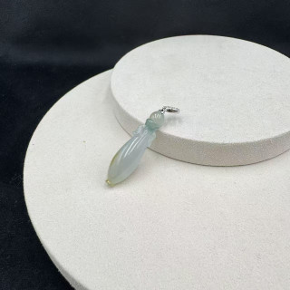 18K金真鑽冰種三彩水瓶吊墜AP1