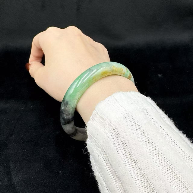 冰糯種三彩平安鐲M3