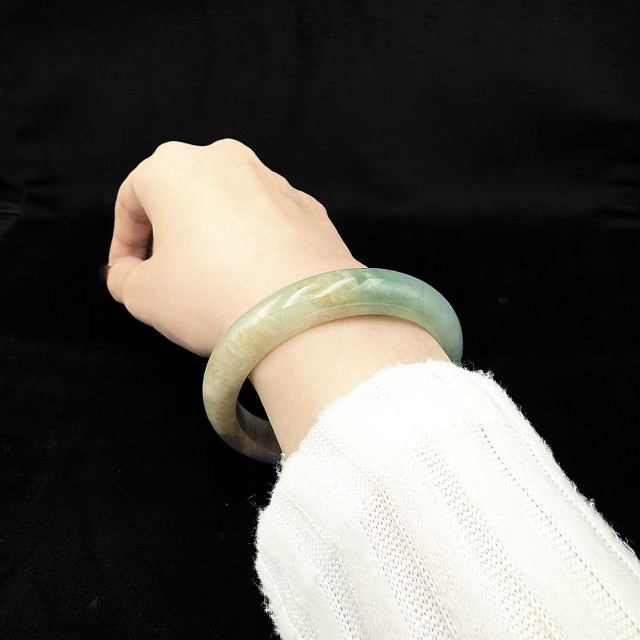 冰糯種三彩平安鐲M3