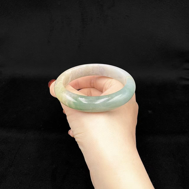 冰糯種三彩平安鐲M3