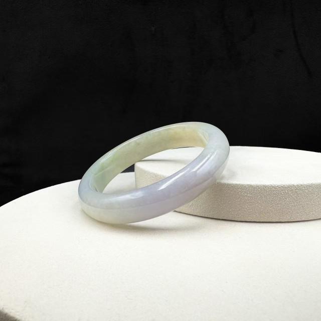 冰糯種紫翡帶黃翡平安鐲M3