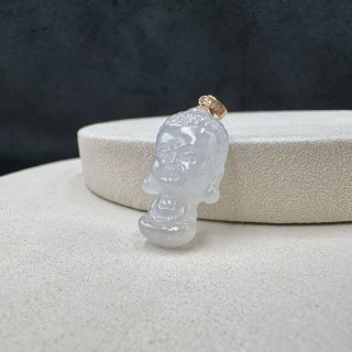 18K金真鑽冰種寶寶佛吊墜M3