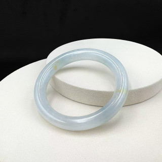 冰糯種飄黃翡圓骨手鐲M3