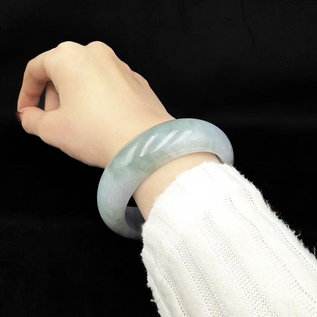 冰糯種紫翡大車輪手鐲M3