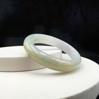 冰糯種紫翡帶黃翡平安鐲M3