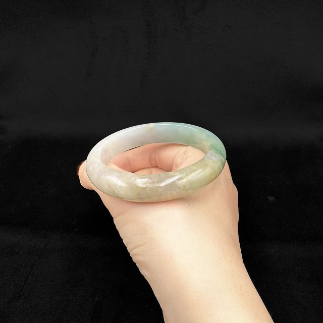 冰糯種三彩平安鐲M3