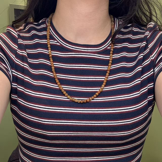 冰糯種紅翡半山水項鍊M4