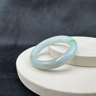 冰糯種一抹青平安鐲M4