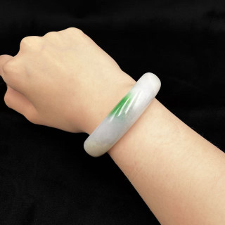 冰糯種一抹青平安鐲M4