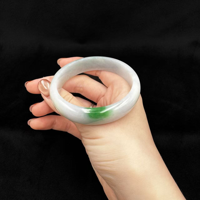 冰糯種一抹青平安鐲M4