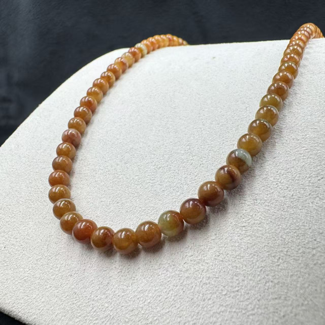 冰糯種紅翡半山水項鍊M4