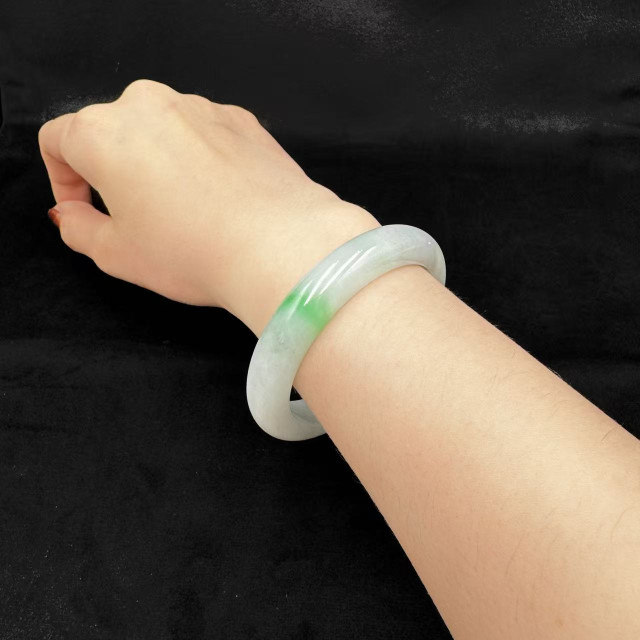 冰糯種一抹青平安鐲M4