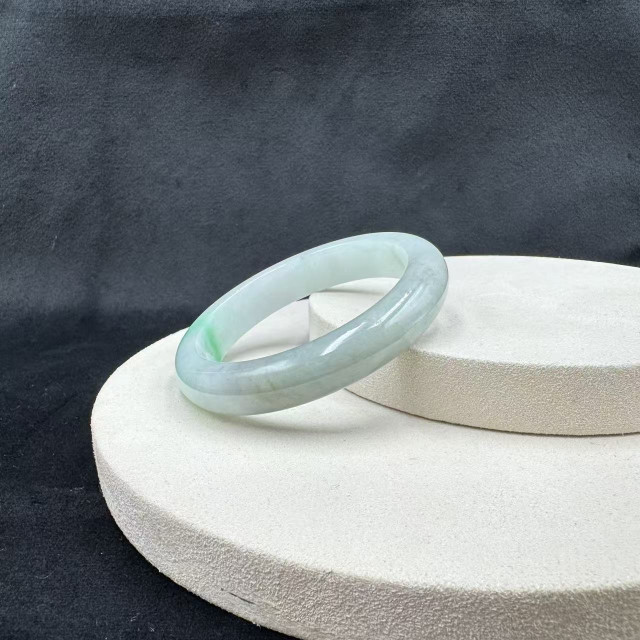 冰糯種一抹青平安鐲M4