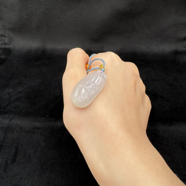 冰糯種青蛙綁繩吊墜M4