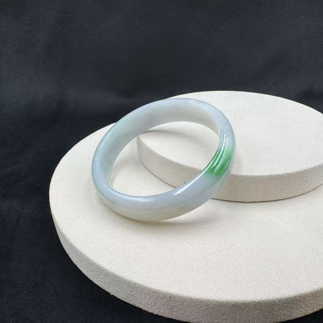 冰糯種一抹青平安鐲M4