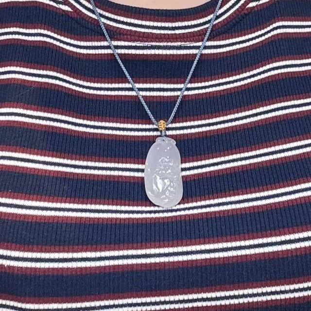 冰糯種青蛙綁繩吊墜M4