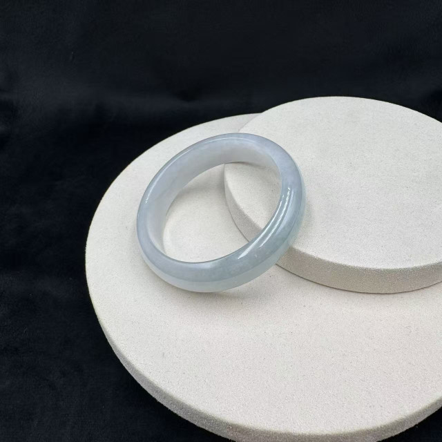 冰糯種白翡翠平安鐲M4