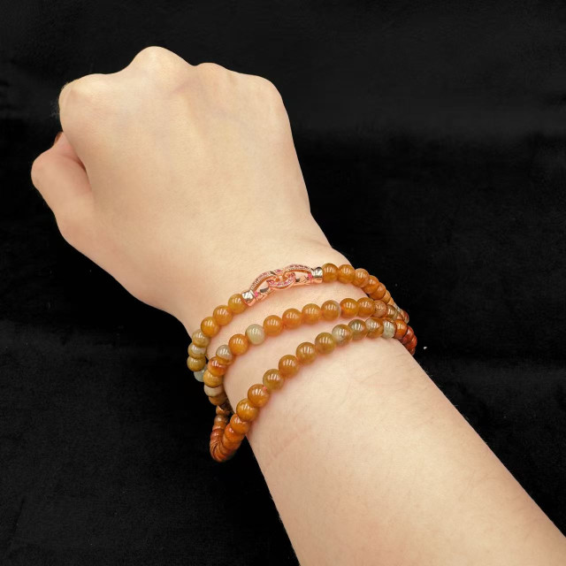 冰糯種紅翡半山水項鍊M4