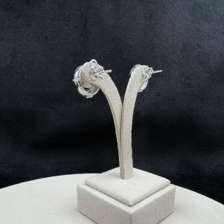 18K真鑽老坑綠平安扣耳環M2