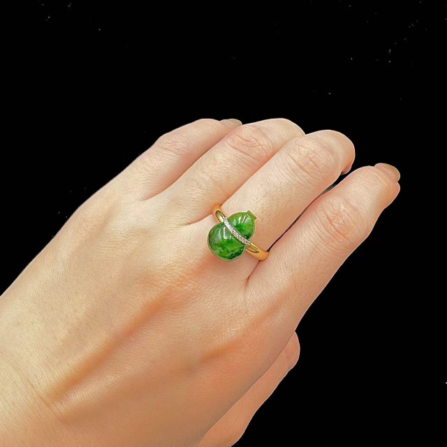 18K金真鑽葫蘆戒指M2