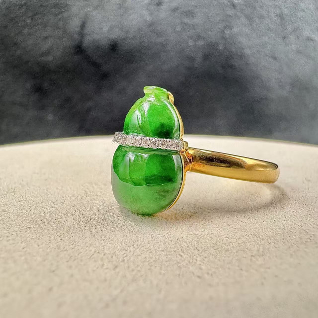 18K金真鑽葫蘆戒指M2