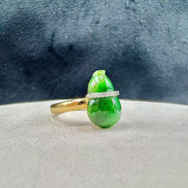 18K金真鑽葫蘆戒指M2