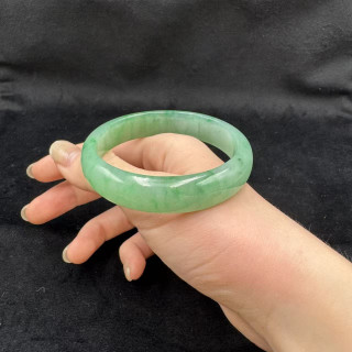 冰糯翡翠滿綠手鐲 M1