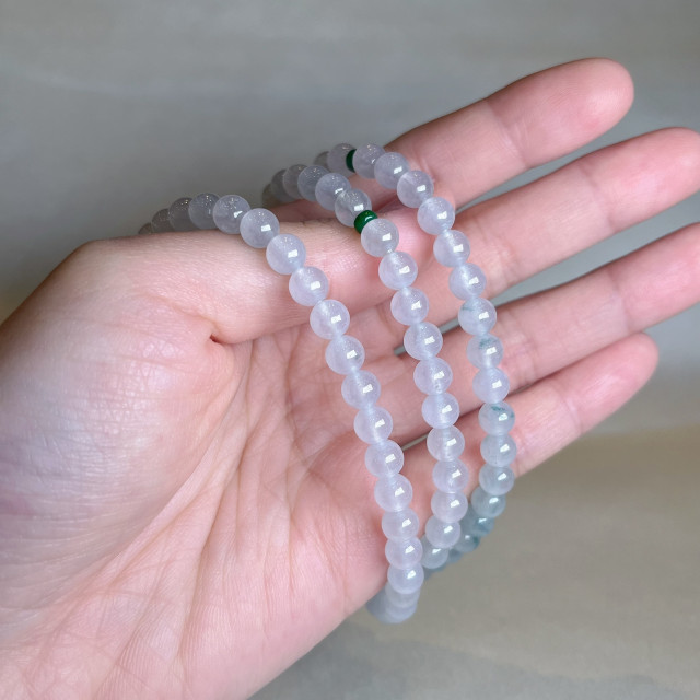 冰坡種翡翠珠串
