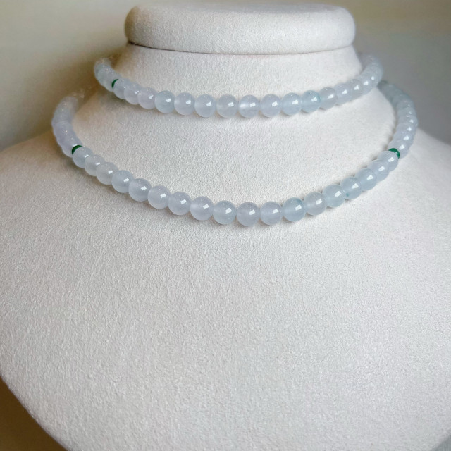 冰坡種翡翠珠串