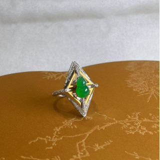 18K翡翠造型戒指