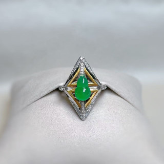 18K翡翠造型戒指