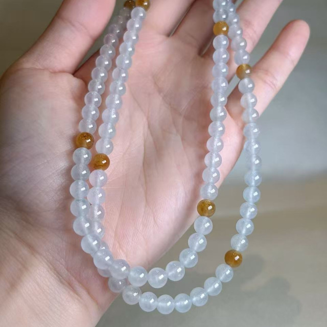 冰坡種翡翠珠串