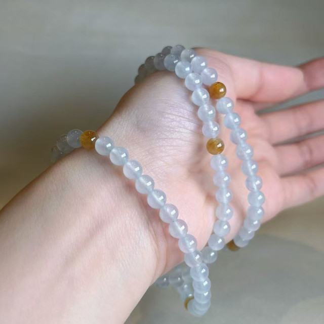 冰坡種翡翠珠串