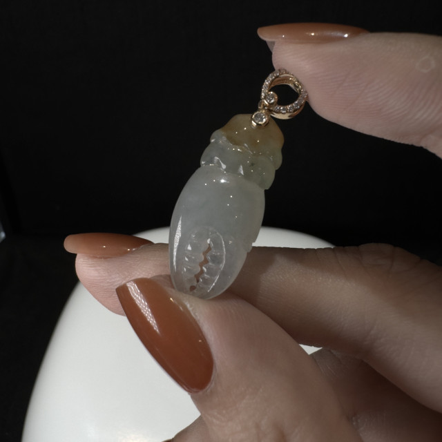 18K真鑽蟹鉗墜飾
