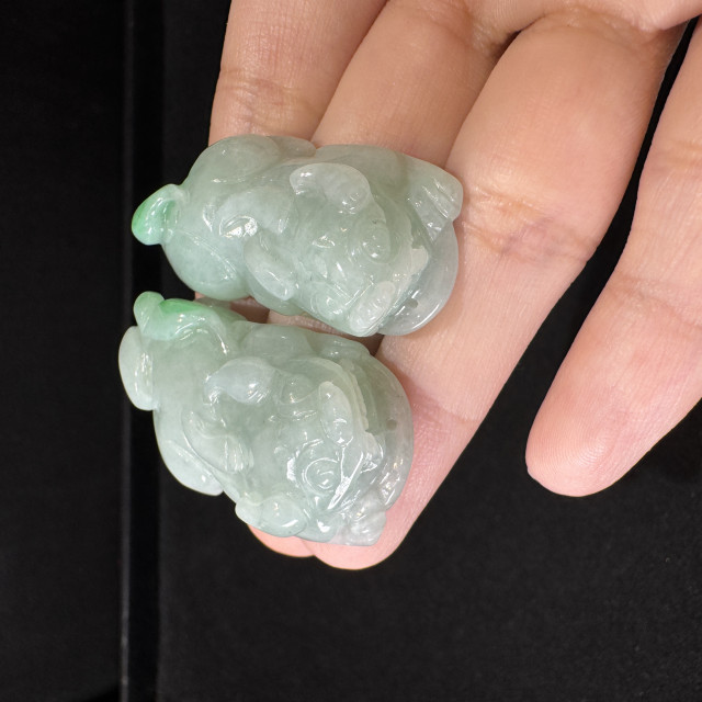 雙豼貅擺件