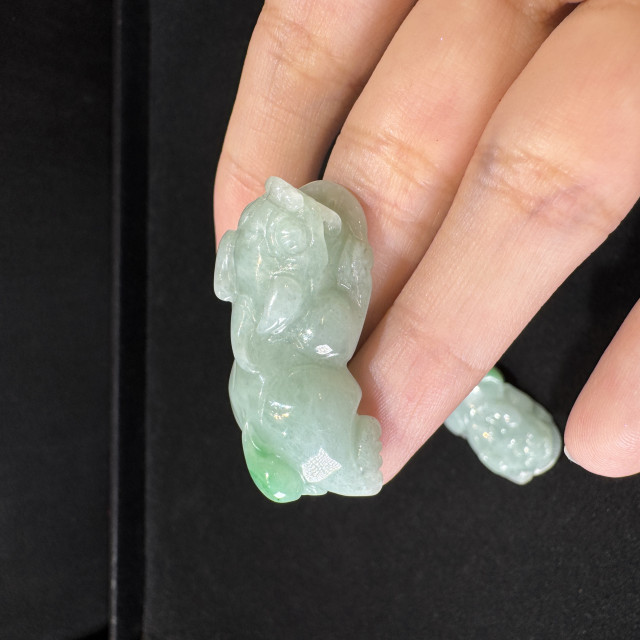 雙豼貅擺件