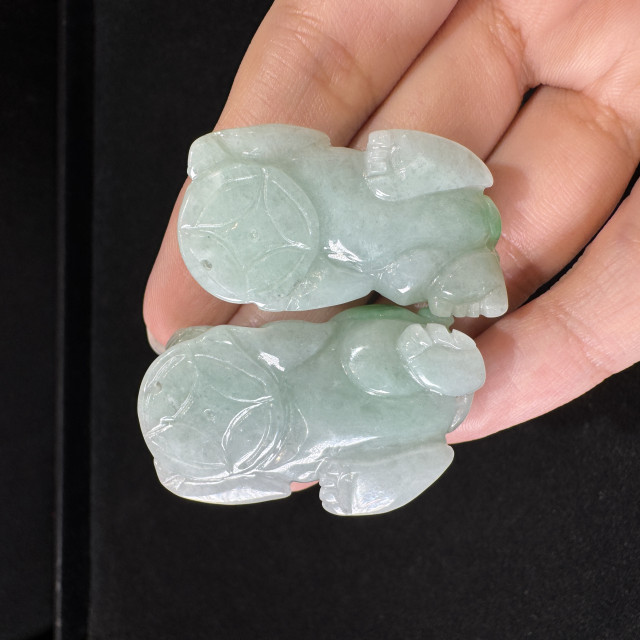 雙豼貅擺件