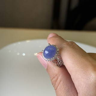 紫羅蘭蛋面戒指