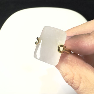 白翡冰糖造型戒