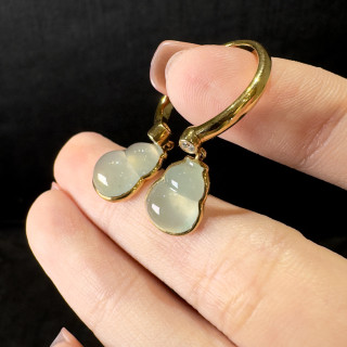 18K真鑽雙葫蘆戒