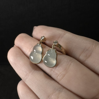 18K真鑽雙葫蘆戒