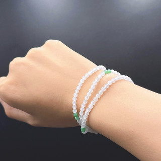 冰種翡翠圓珠串鏈