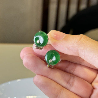 18K真鑽圓形耳環