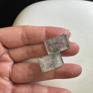 飄花長方形耳環