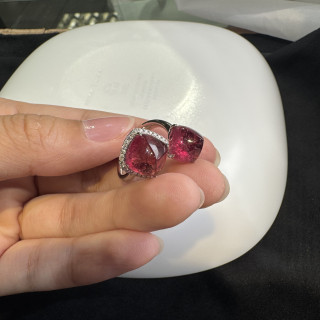 糖塔紅碧璽戒指