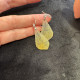 黃翡羽毛耳環