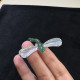 18K翡翠蜻蜓胸針